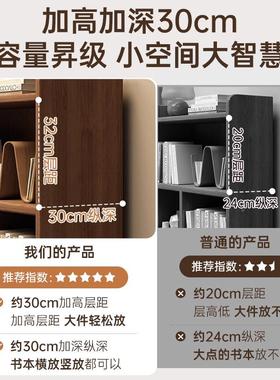 实木合书17322柜展示柜落地靠墙一体整面轻奢架置物家用组收柜纳