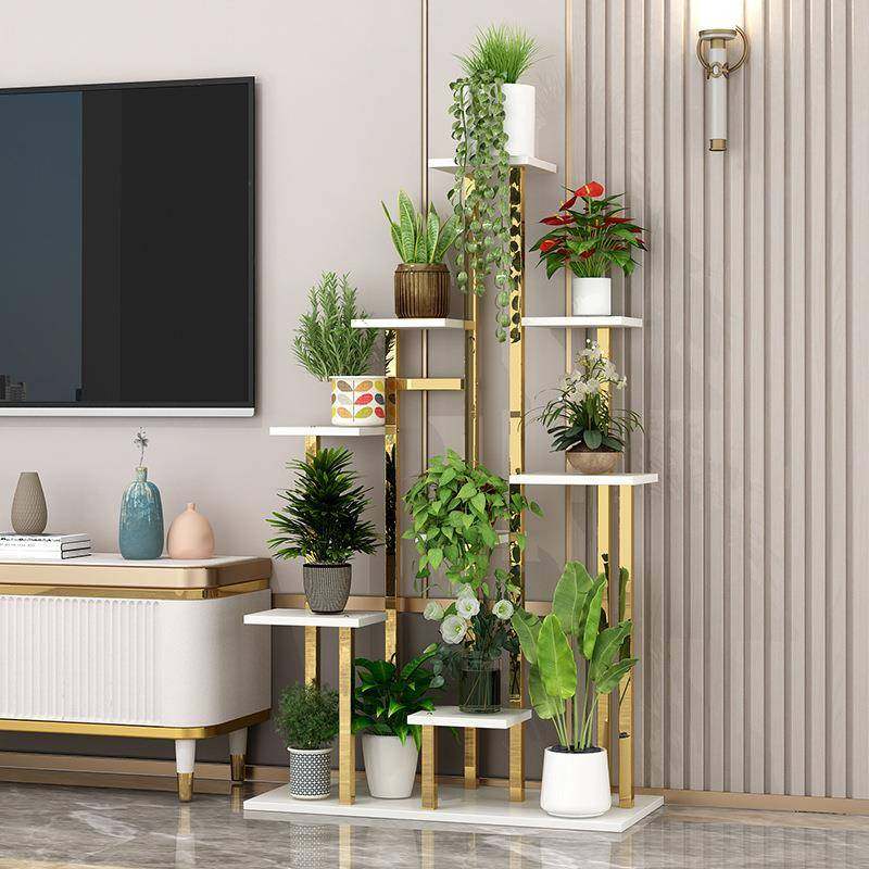 r^层空间花省盆架现代架简约置物客厅轻多奢不锈钢花架落地式【长,基础建材,脚轮/万向轮,淘宝优惠券,粉丝福利购,淘宝优惠卷