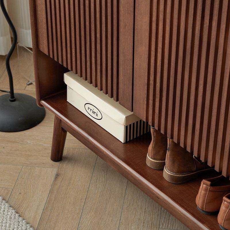 实木鞋柜家用门口收简约入户玄多层58146纳内室大容量储物柜门外