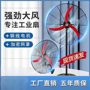 工业电风扇大功率机械式 摇工厂强力壁量509挂地扇大风商落用头牛