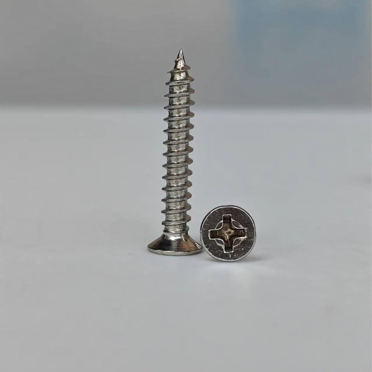 十K479锈A304不锈钢沉头字自攻螺钉平头沉丝攻电子小螺丝M1-M5防