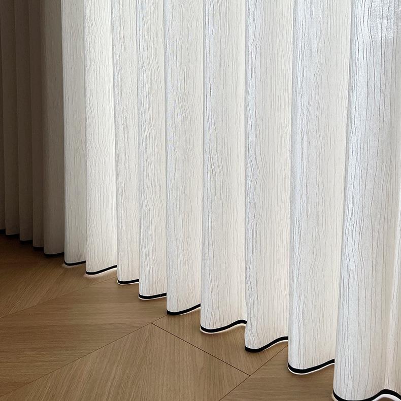 202黑新法款式扶风纱透光不透人客厅阳台卧室亚WDU麻边中古风窗5