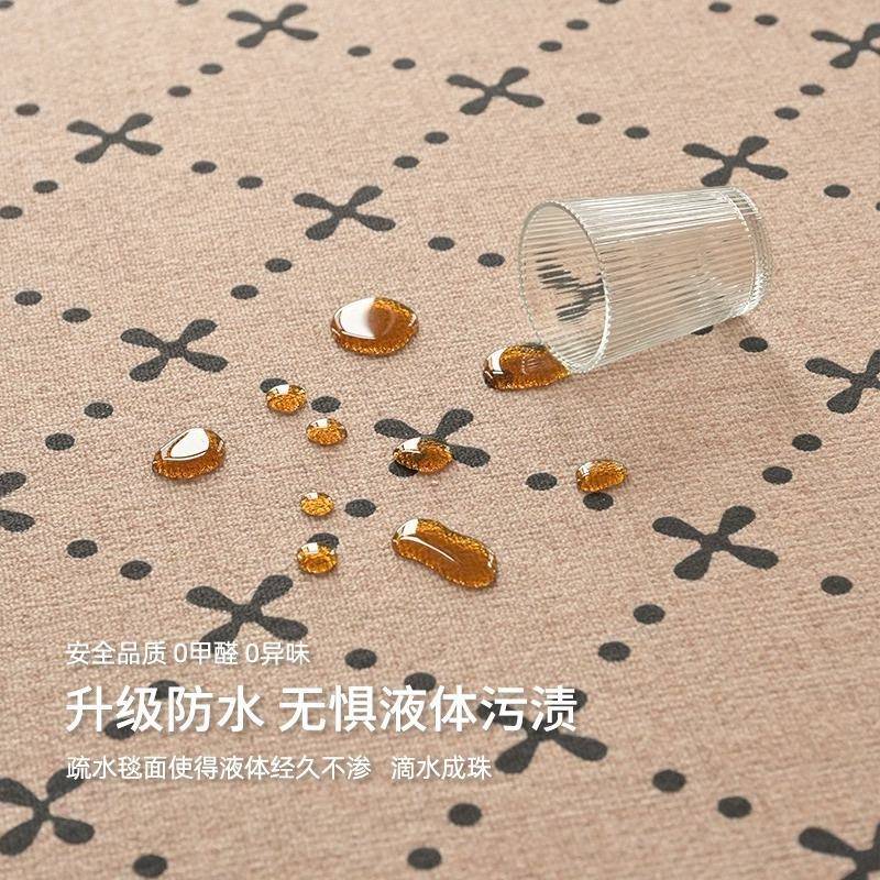 地毯客中厅卧室2qr271201025新款免古风沙床边房间免洗可擦打理茶