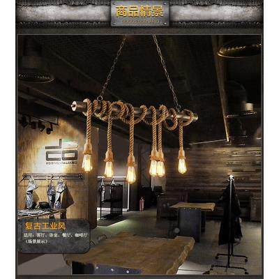 2010水管绳灯餐麻厅咖啡馆酒吧创意吧台服店装饰装复吊古工业创意,家装灯饰光源,智能吊灯,淘宝优惠券,粉丝福利购,淘宝优惠卷