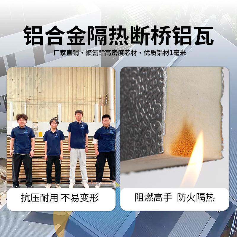 长板隔热铝瓦阳光房TBP顶材料棚别屋顶遮阳音雨棚搭隔建双层长城