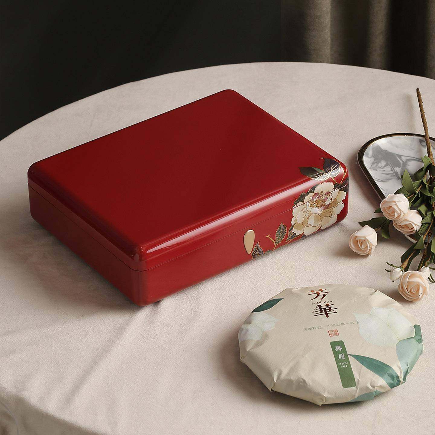 空觅雲裳高钢烤漆木盒357g装福鼎白茶端云YFF南普洱琴茶饼盒通用,包装,茶叶包装,淘宝优惠券,粉丝福利购,淘宝优惠卷