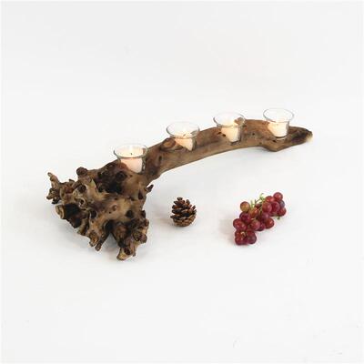 欧式古复法式浪漫摆家居根雕蜡烛台咖啡桌面CF19196件场景厅搭建