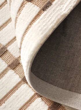 现厚代中古风格地毯奢QYR客厅沙油发茶几法式轻简约奶风加卧室地