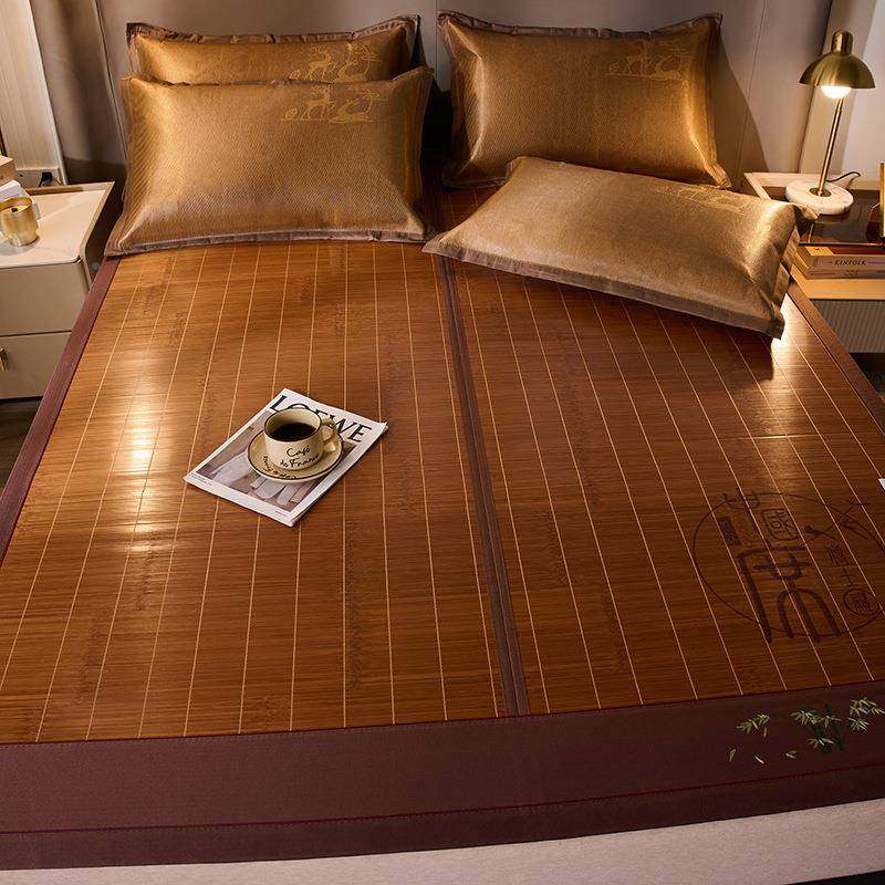 .凉竹席学宿舍可折叠藤单双人夏天新款09m可折叠席子藤席冰席丝生