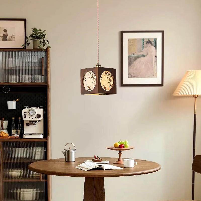 代美学吊灯禅意创30051意个艺性术复古厅实木灯罩中式宋客卧室床,家装灯饰光源,智能吊灯,淘宝优惠券,粉丝福利购,淘宝优惠卷