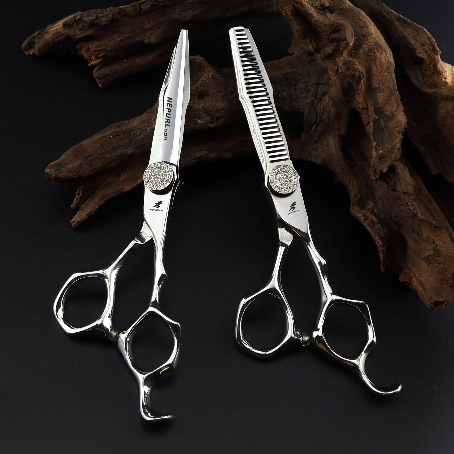 6奈森满砖宝双面剑型普大木587石纹美寸发剪刀理发剪平剪