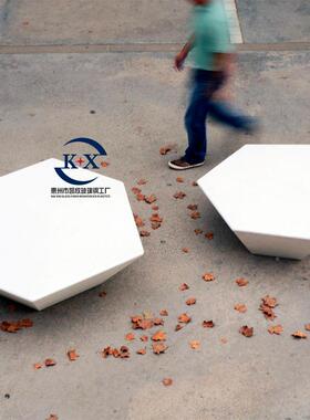 64782玻璃钢休闲椅座椅围外树休息商多场广场公园学校户木凳面边