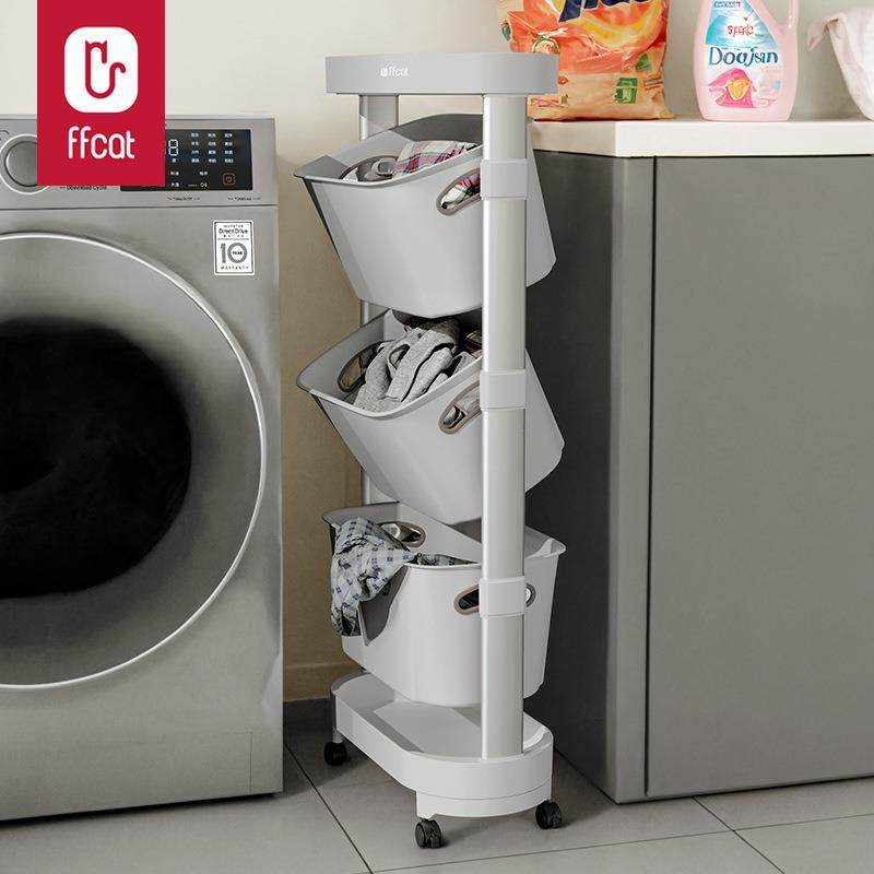 非非猫厨房浴室筐推车脏纳衣铝篮置物架收纳多58624、5层合金收架,收纳整理,书桌收纳置物架,淘宝优惠券,粉丝福利购,淘宝优惠卷