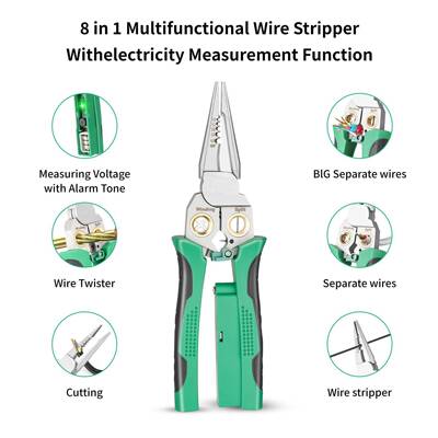 线8合钢1多功能尖嘴剥钳型电工61862专用电工具缆剪丝钳多用