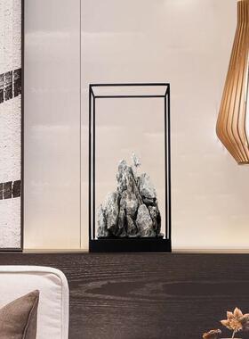 新3555意中禅意假山石摆件创软装家居电视柜书头柜式玄关装饰品摆