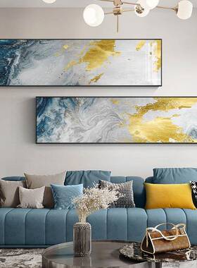 卧室墙面装画横长款酒店房忆潇湘间背景画卧床墙头挂画大气轻主奢