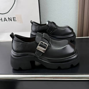 厚底百搭防滑乐福鞋女2026新款春款女款轻便不累脚英伦风小皮鞋