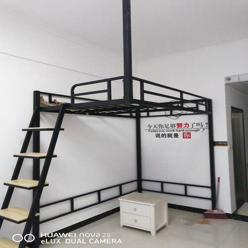 上铺悬空床loft高架床上下铺上床下桌复式二楼床铁艺床上床下沙发