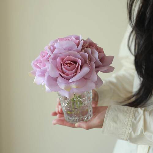 ladylike 手感保湿玫瑰彷真花假花摆设 香薰花艺客厅摆件样板房