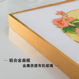 铝合金画框定制装裱a4K8开A3斜边玻璃海报金属外框拼图油画空框架