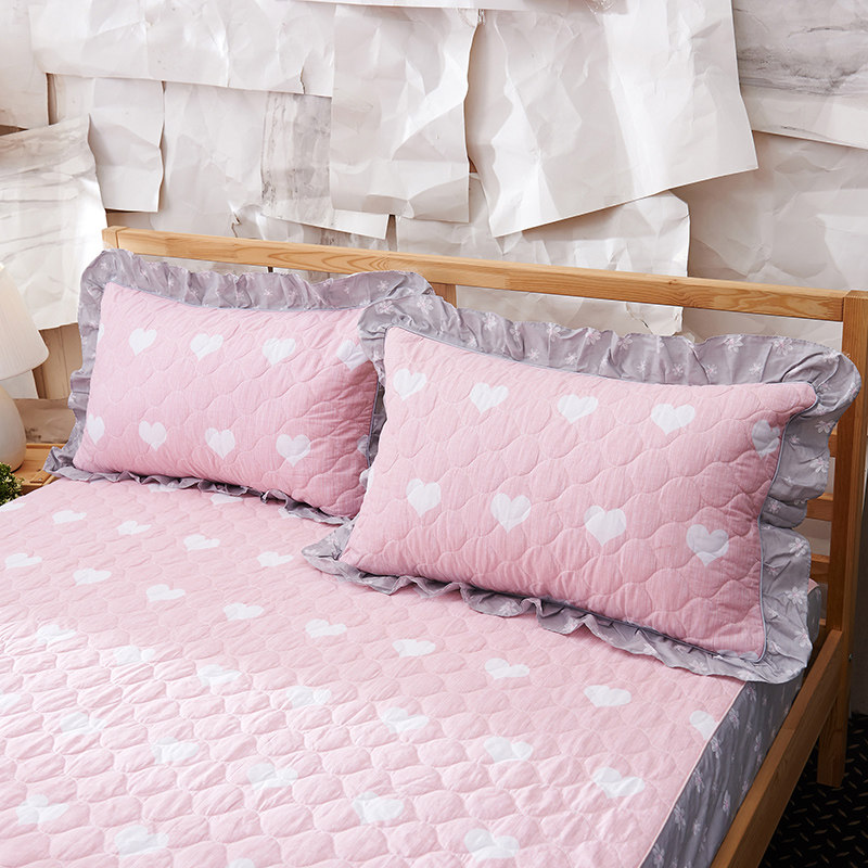 纯棉夹棉床笠四件套防滑加厚床罩卡通床罩防尘床垫保护套1.5米1.8