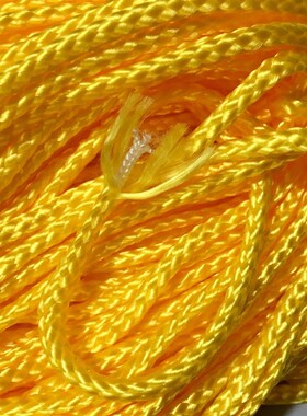 5mm金黄色包芯丙纶绳实芯尼龙绳金色广告绳尼龙绳八股织抽绳95米