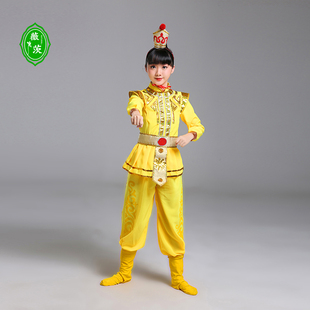 儿童花木兰演出服男女童打鼓服古代士兵服中国风汉服木兰辞舞蹈服