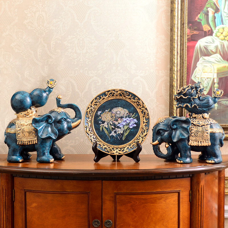 欧式招财大象摆件装饰品电视柜创意软装办公室工艺摆设开业礼品,家居饰品,装饰摆件,淘宝优惠券,粉丝福利购,淘宝优惠卷