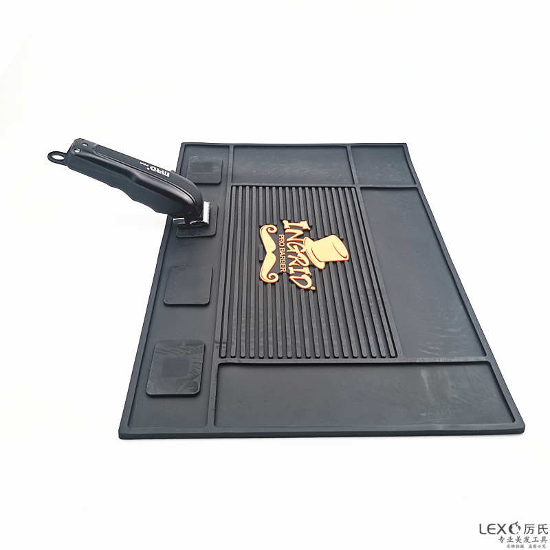 电推剪防滑垫油头推剪美发台面垫子塑胶垫磁吸垫黑色耐用摩尔达同