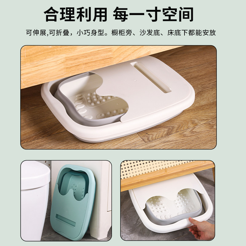 泡脚桶可折叠足浴盆家用收纳简易按摩养生过小腿保温便携洗脚盆子