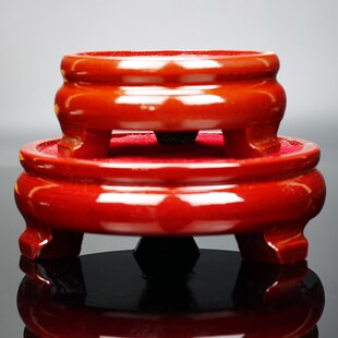 圆木底座工艺品木托摆件大小号舍利塔底座琉璃圆托盘奖杯酒柜底盘