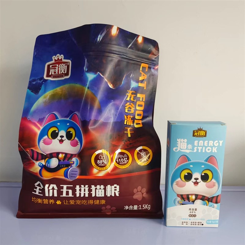 冠衡无谷冻干五拼猫粮(缓解挑食)幼猫成猫全阶段猫粮1包3斤装