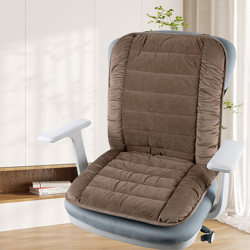 坐垫靠背一体办公室久坐餐椅电脑?椅垫护腰垫腰靠屁股垫毛绒秋冬