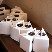 三角形切块手提盒纸质慕斯打包盒切件盒子三角食品包装 甜品盒子