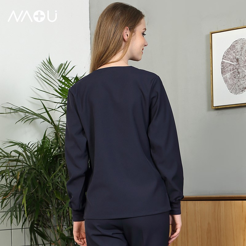 南欧鱼防静电手术室衣服洗手衣女短袖刷手服医生服隔离工作服长袖