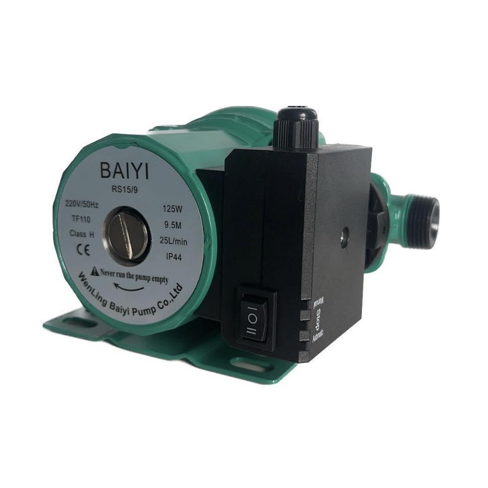125W自动循环水泵自动启停15-9带接头屏蔽泵自动增压泵