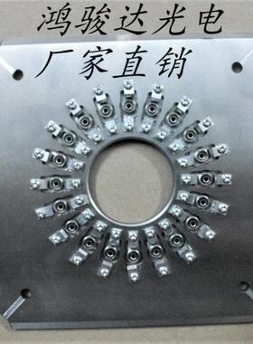 光纤跳线光纤研磨盘生产厂家FC/PC24芯光纤研磨夹具四角高精度