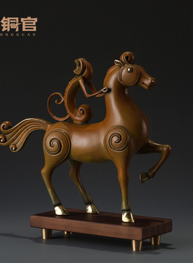 铜马摆件 马上封侯猴摆件马上有钱猴 骑猴马 马到成功 铜工艺品