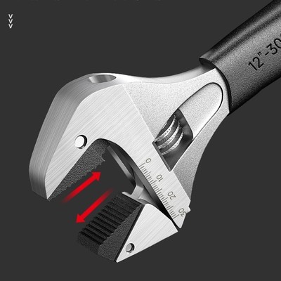 自紧式活扳手多功能齿面 开口棘轮快速活动扳手 自紧管钳万能扳手