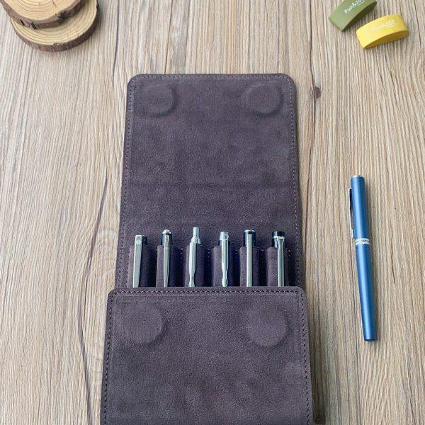 手工真皮大容量笔袋便携式钢笔收纳盒复古牛皮高级保护袋礼品袋,文具电教/文化用品/商务用品,笔袋,淘宝优惠券,粉丝福利购,淘宝优惠卷