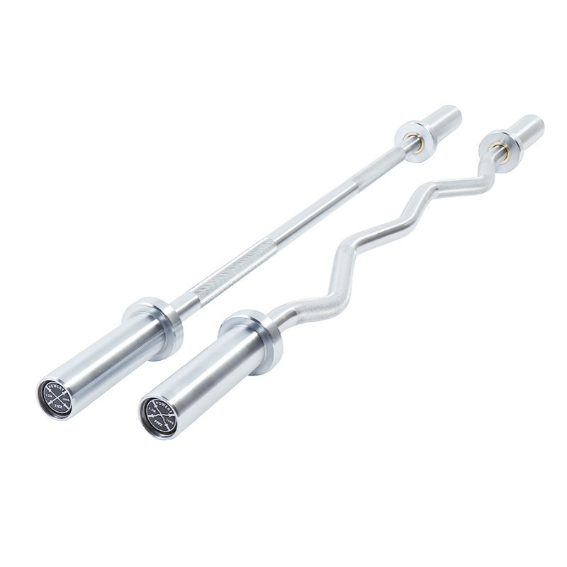 工厂1.2米直杆曲臂杆电镀硬铬杠铃杆臀推臀桥负重奥杆健身器材