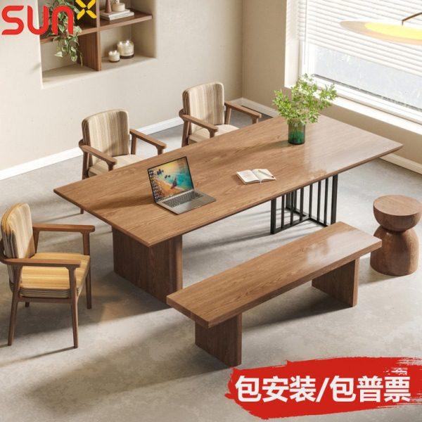 长方形实木泡茶桌现代简约客厅洽谈桌椅组合休闲大板办公桌工作台,住宅家具,家用茶台/茶桌,淘宝优惠券,粉丝福利购,淘宝优惠卷