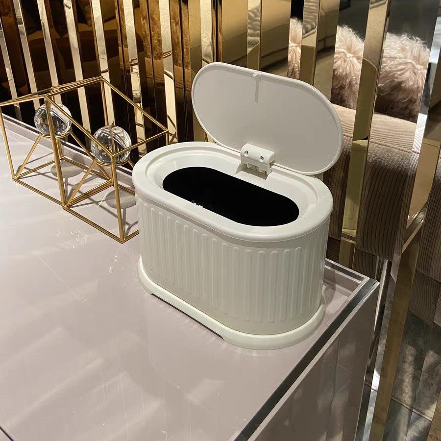 桌面款不锈钢垃圾桶3L按压式家用小号厨房茶几办公桌餐厅车载纸篓