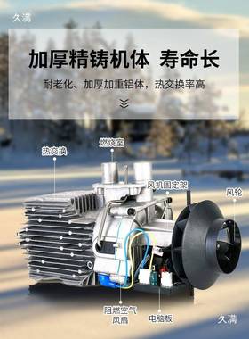 油燃驻车加热器柴暖风一体机车载油采暖2837取暖器柴暖4V货车汽车