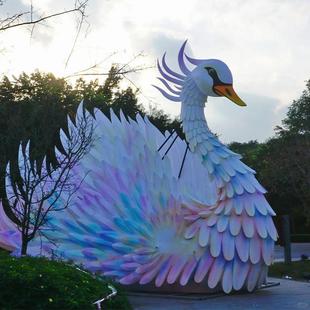 2025大型元宵节日彩花灯打天鹅造户型外网红卡景区公园TID大型摆