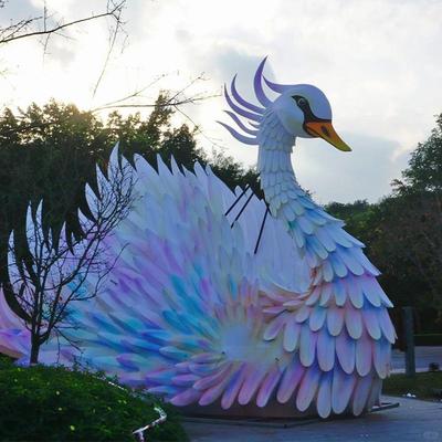 2025大型元宵节日彩花灯打天鹅造户型外网红卡景区公园TID大型摆