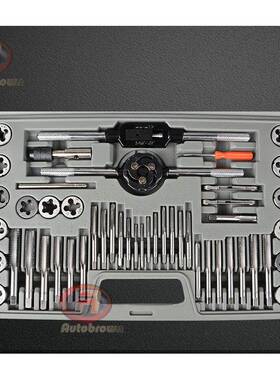 合金60公制10065060英制丝锥板牙套装手用丝攻扳锥手绞手钢丝工件