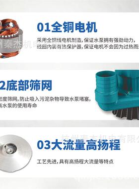 2铁20QV/38用0无品牌/V农灌溉DX铸潜水泵手提式小型抽水泵临时排