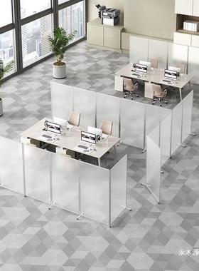 Yl风隔断透明办公室NTM屏活动磨砂亚力移动工厂车墙间可折克叠简