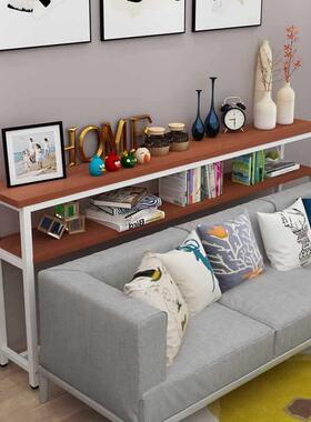 沙V1头ZA客厅发后置物架长条架靠墙WEO简约多层床尾收床纳玄关窄